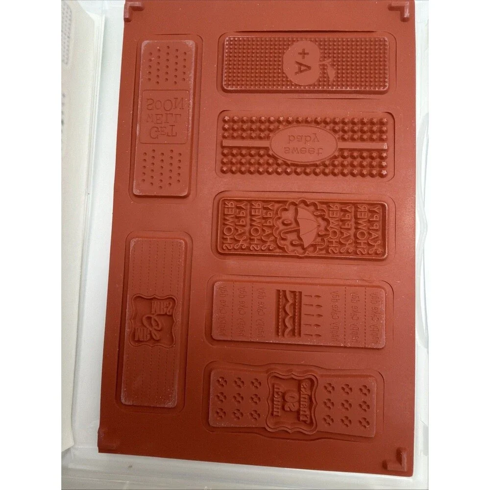 Lot of 4 Stampin Up Stamps day of gratitude Party this Way Clearly for you bliss